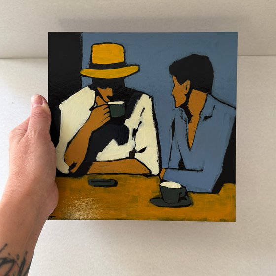 Painting "2 Men Drinking Coffee"