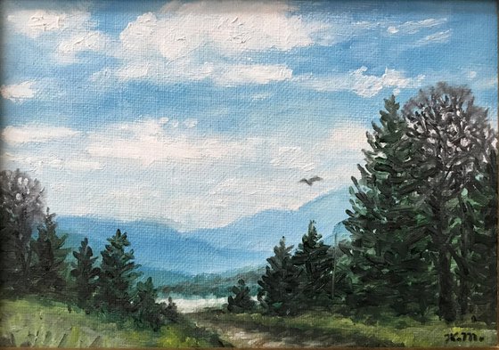 Mountain Mini # 12 by K. McDermott - 5X7 oil (SOLD)