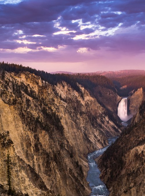 Yellowstone Falls Sunrise by Stephen Hoppe