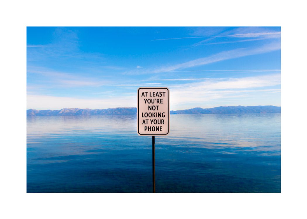 Typographic Landscape Photograph By Jack Daly, 28 X 20, Tourist Bored #4, Original Artwork