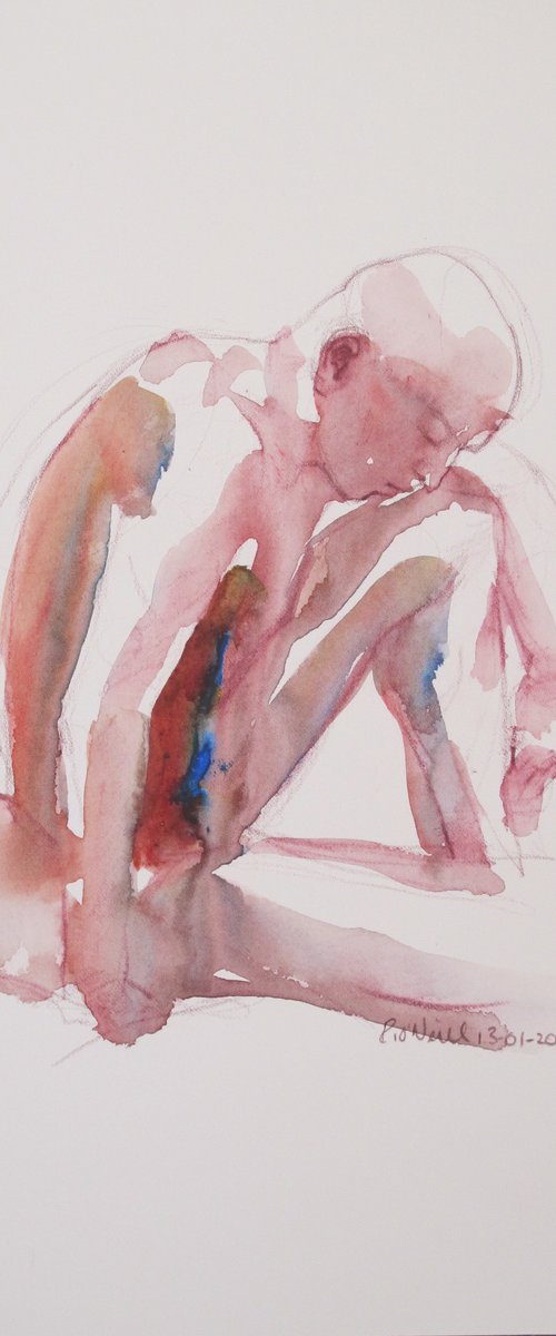 Seated male nude by Rory O’Neill