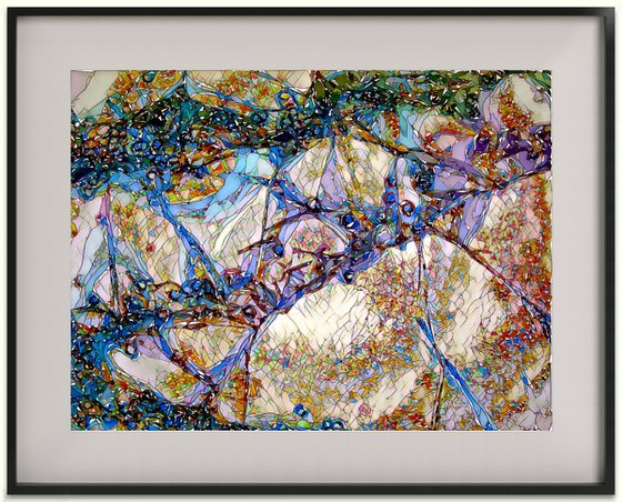 'Hammered glass 2' - a Crushed glass painting