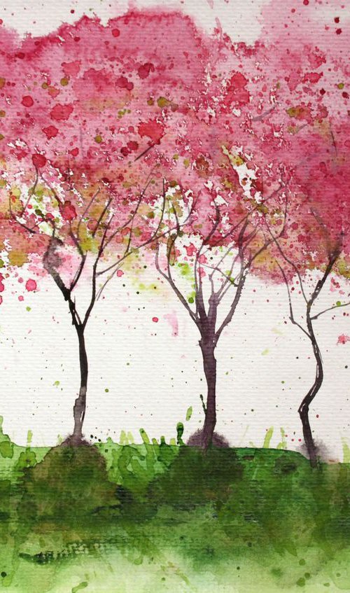 SPRING GARDEN III / ORIGINAL PAINTING by Salana Art