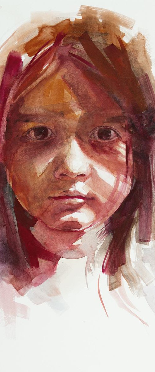 portrait of the girl by Andrzej Rabiega