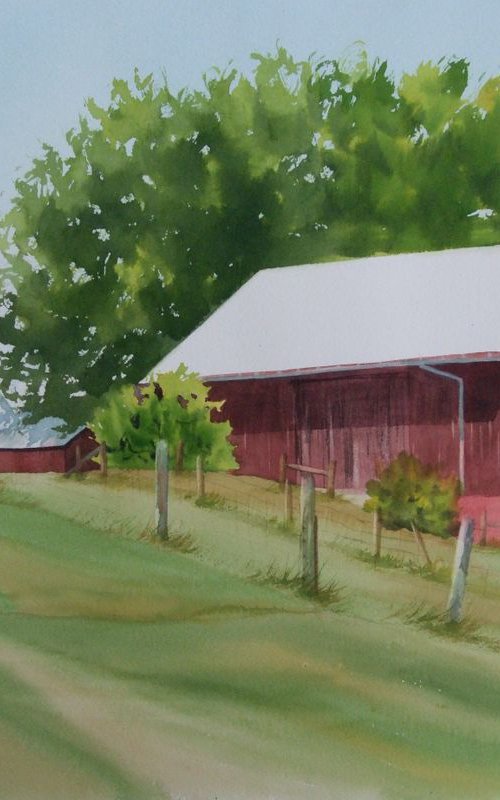 Red barn by Silvie Wright