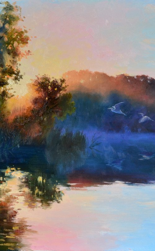MORNING ON THE RIVER by Ruslan Kiprych
