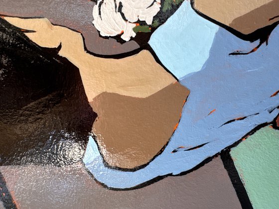 Woman after Date Small Original Painting