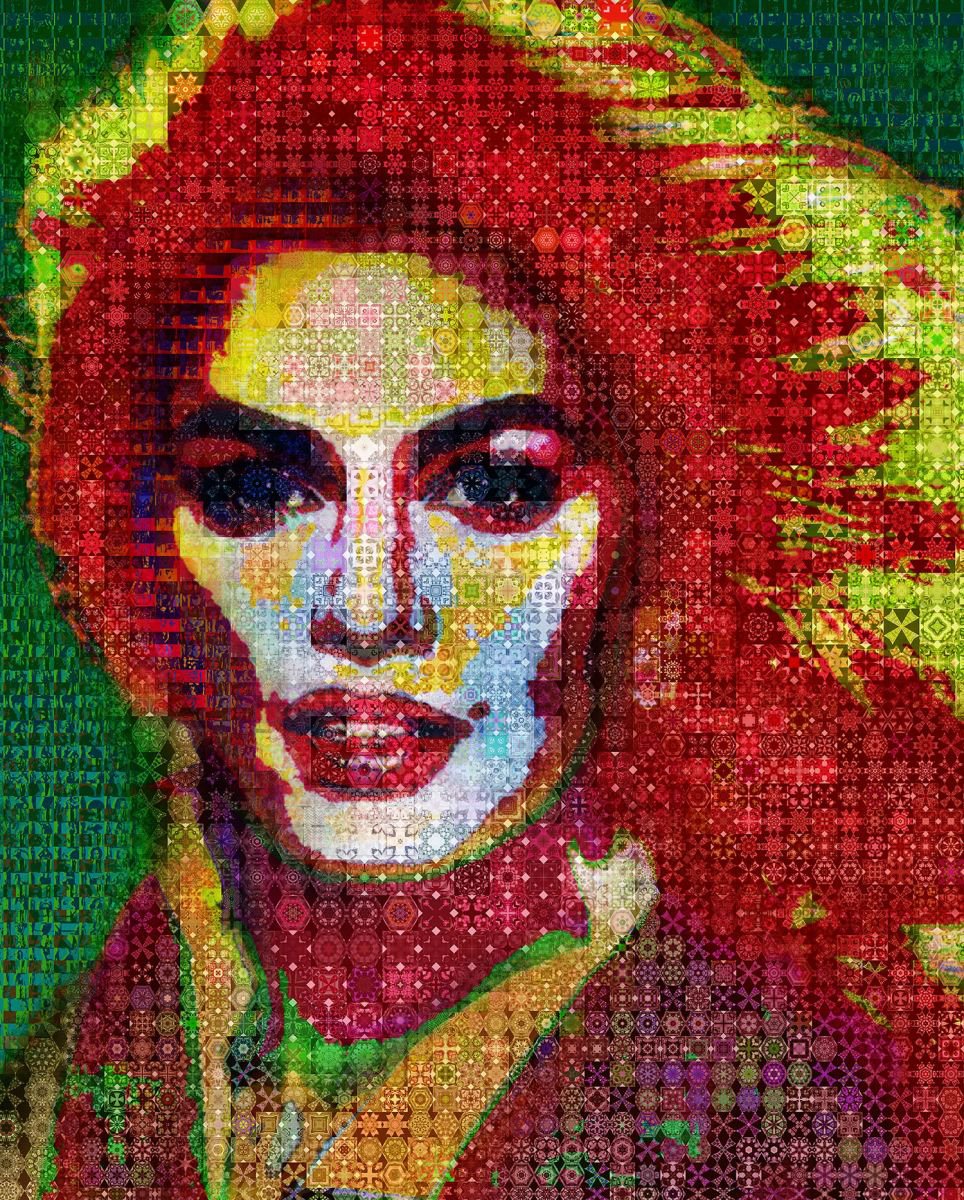 Portrait Painting By John Lijo Bluefish, 50 X 60, Rawbeauty, Original Artwork