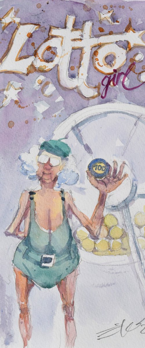 Lottery girl by Goran Žigolić Watercolors