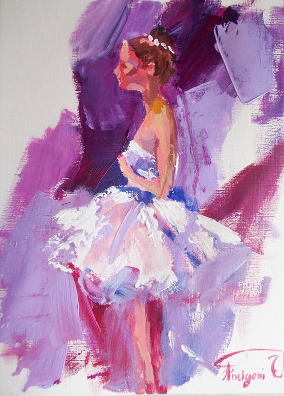 Ballerina Study on Paper-Ballerina Painting