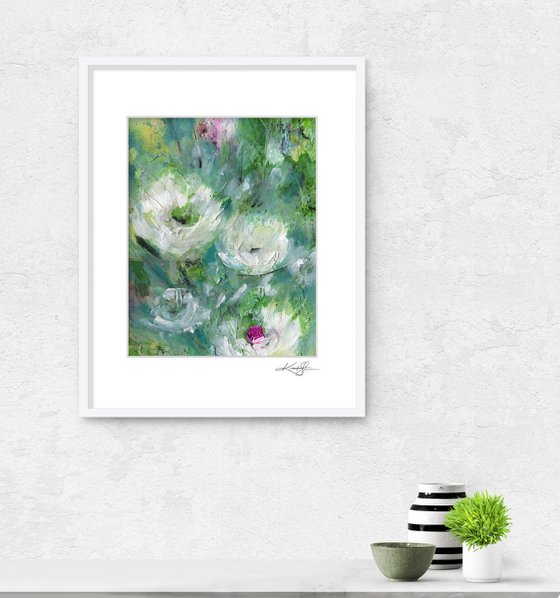 Floral Delight 67 - Textured Floral Abstract Painting by Kathy Morton Stanion