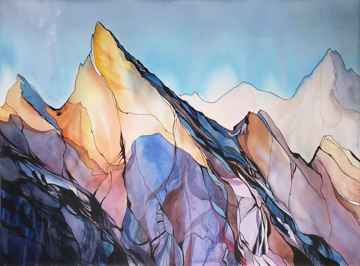 Mountains landscape by Alla Vlaskina