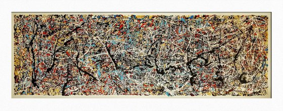 Abstract expressionism JACKSON POLLOCK style enamel on paper