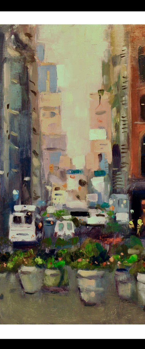 New York with Flower Pots by Andre Pallat