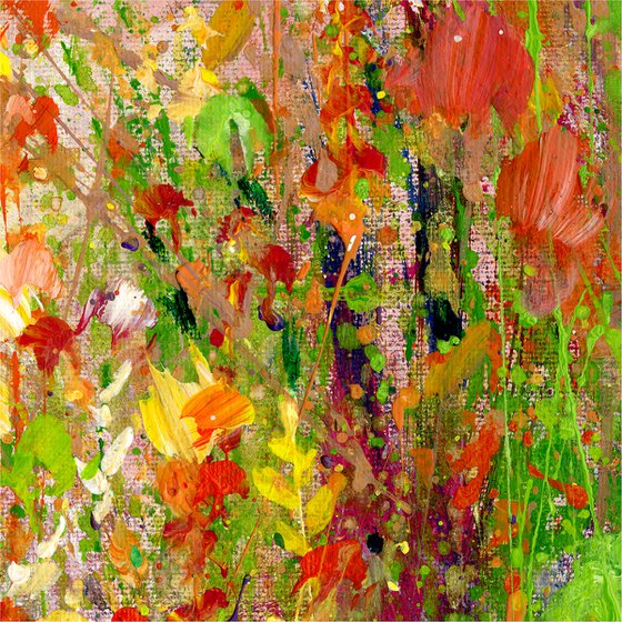 Layla's Garden - Floral Painting by Kathy Morton Stanion