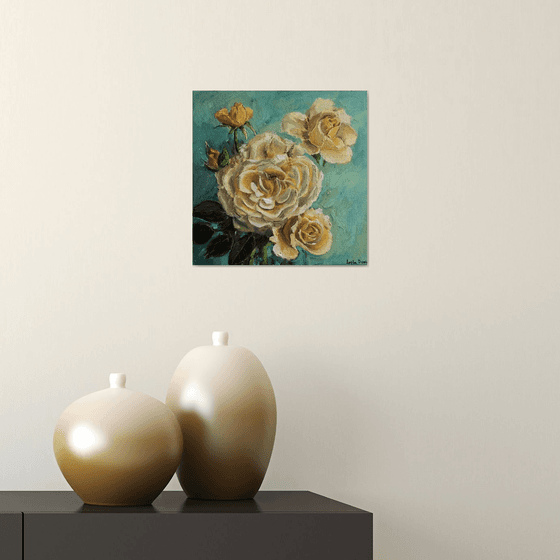 Yellow roses still life