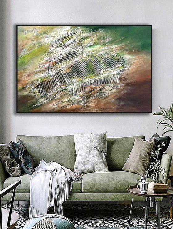 Oxygen 100x150cm Abstract Textured Painting