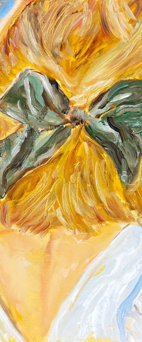 Back Portrait of a Blonde Girl by Katia Ricci