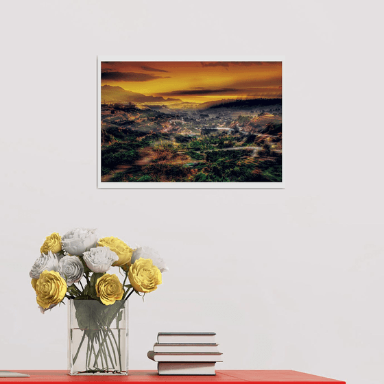 Golden. Abstract Sunrise Landscape Limited Edition 11/50 16x11 inch Photographic Print