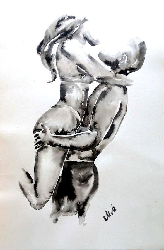 Lovers embrace XII