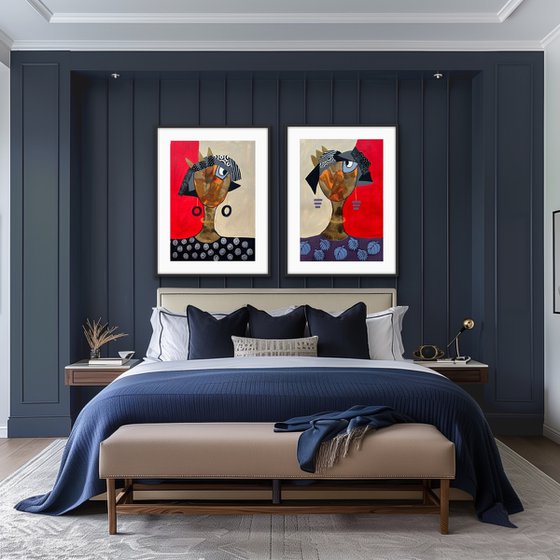 Boldly Herself (Diptych)