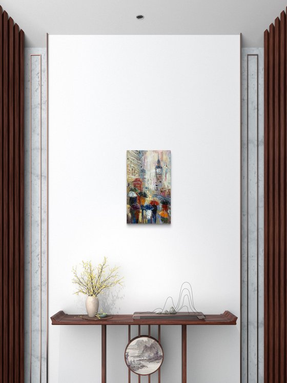 London umbrellas. Pastel mood