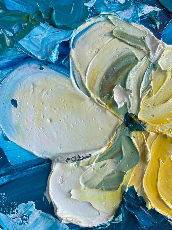 Impasto Frangipani Painting