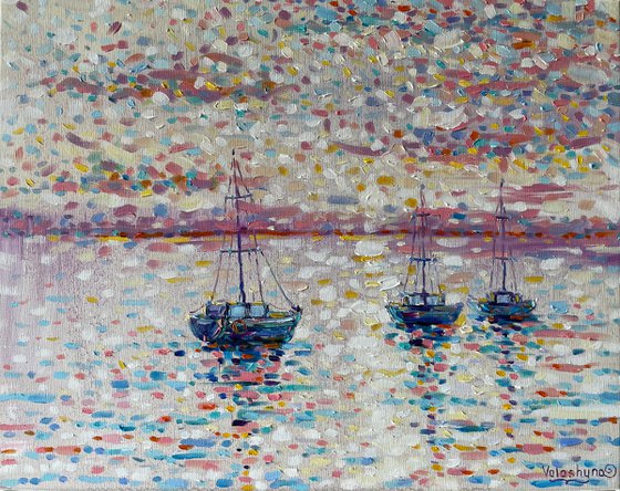 Colored boats