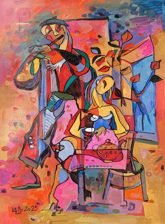 Colorful Café Scene