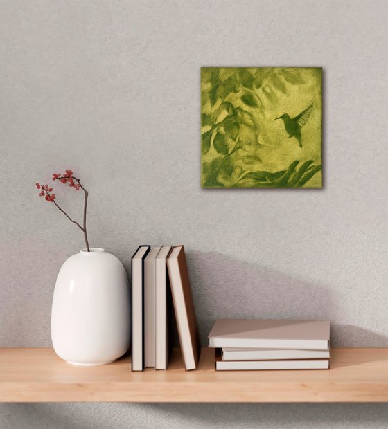 Stay a Little Longer - Green Hummingbird