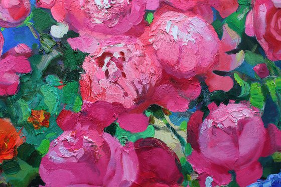 June with peonies