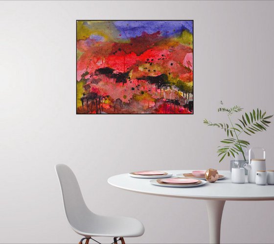 Maremma - vibrant abstract mixed media painting