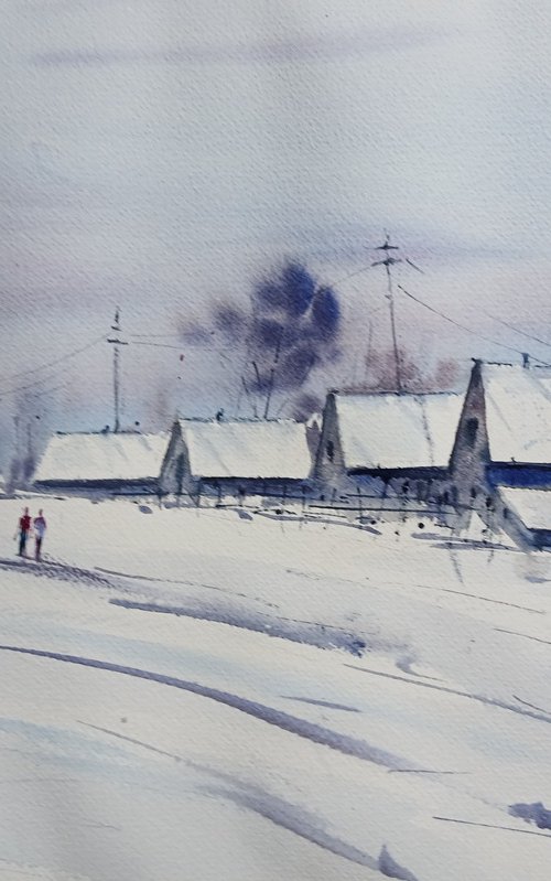 winter landscape 23 by Giorgio Gosti
