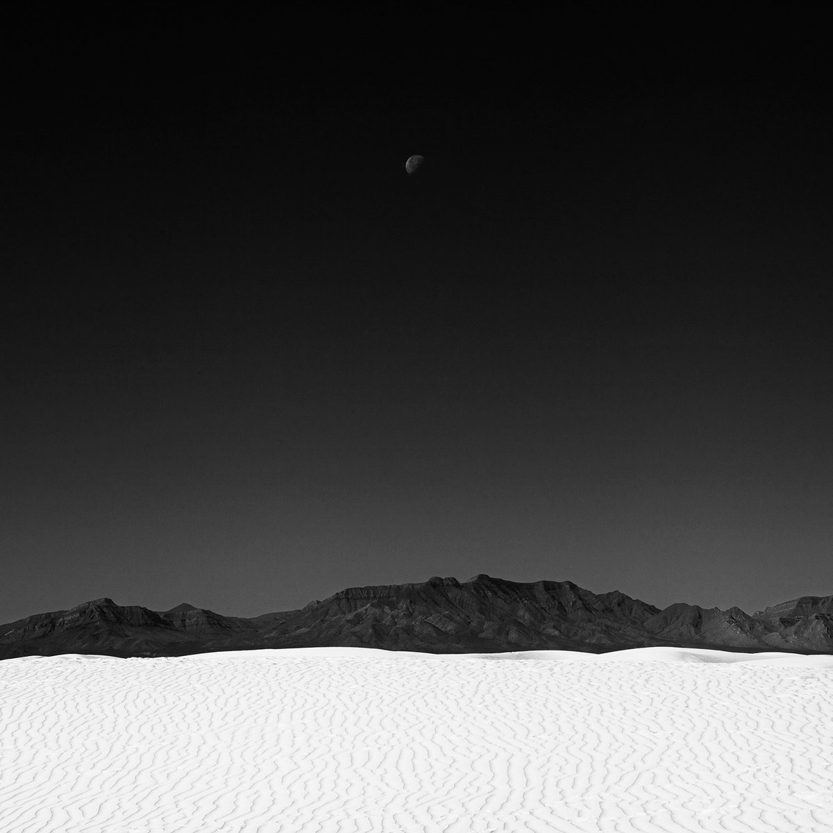 Abstract Landscape Photograph By Heike Bohnstengel, 24 X 24, Early Moon, Original Artwork