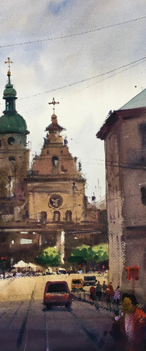 The picturesque old city of Lviv by Andrii Kovalyk