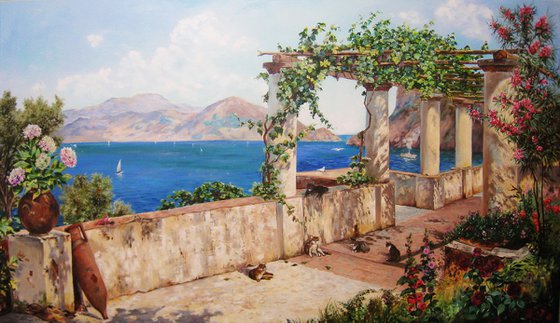 Mediterranean Terrace by the Sea