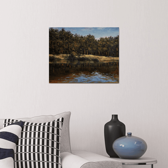 Pines on the shore