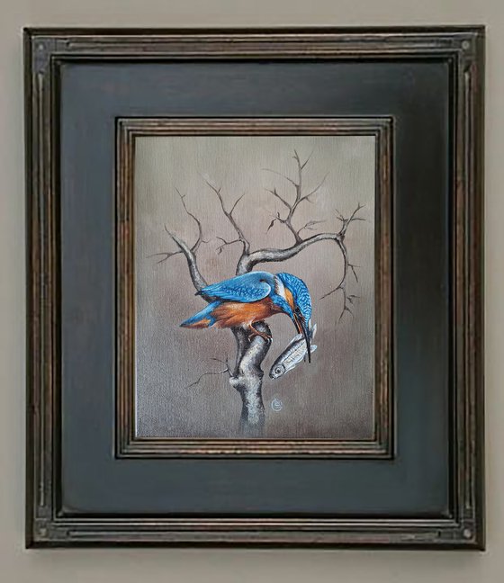 Kingfisher and Silver Fish