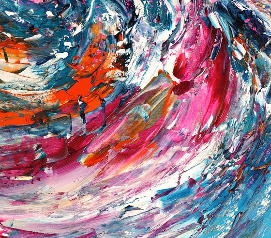 Turquoise magenta Whirl A 1