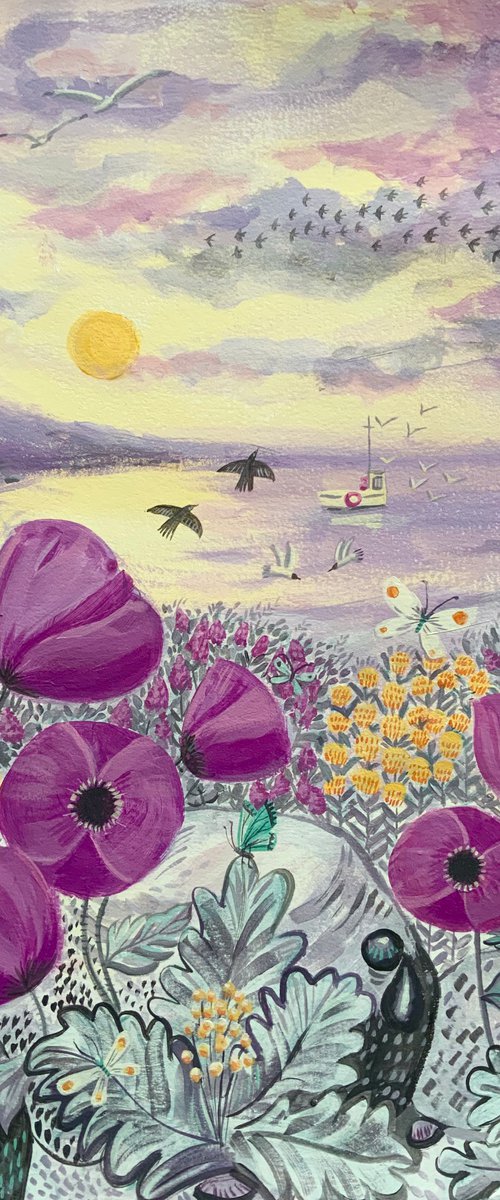 Floral seascape by Mary Stubberfield