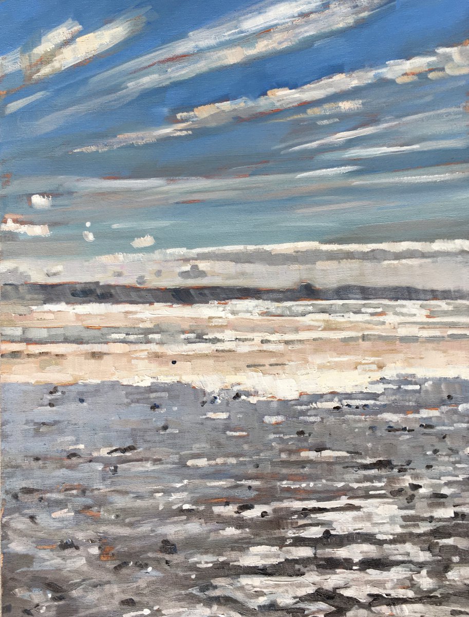 Ebb tide, Watergate Bay by Louise Gillard