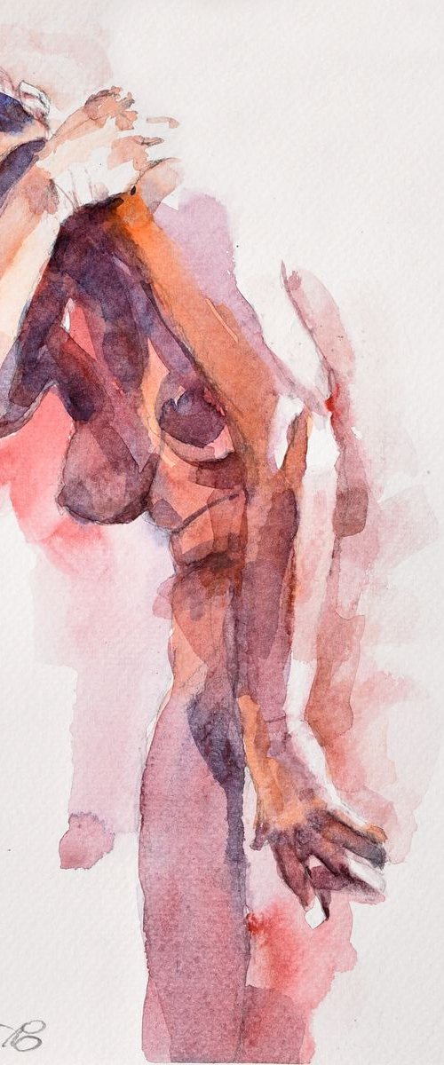 nude in the shade by Goran Žigolić Watercolors