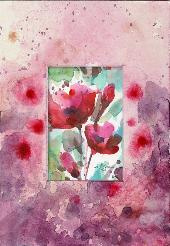 Flowers From The Heart 1 - Flower Painting  by Kathy Morton Stanion