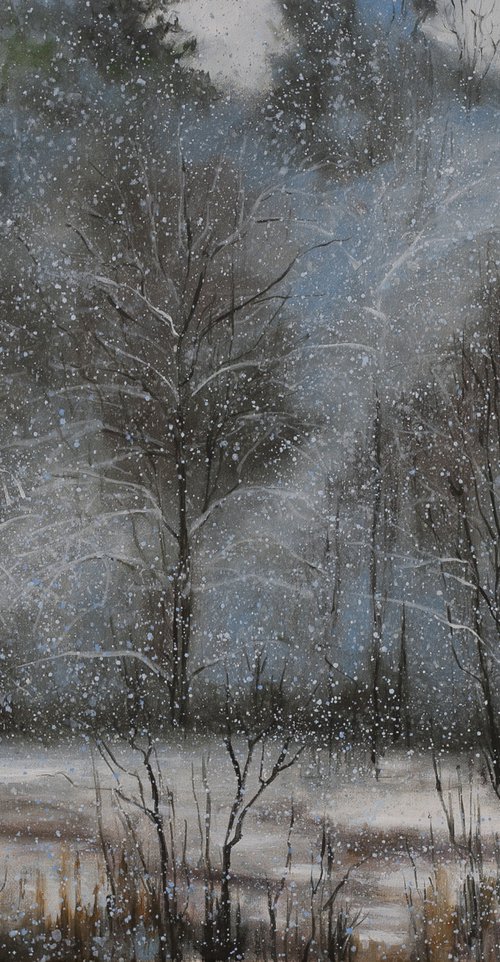 Snowfall In The Forest by Liudmila Pisliakova