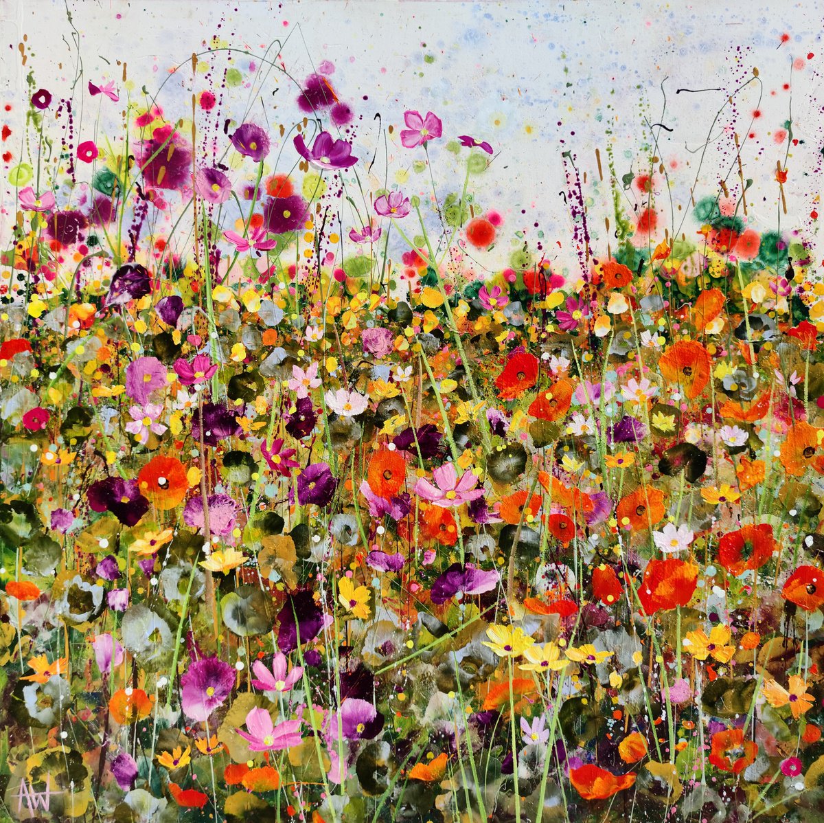 Expressive Oil Painting , We Forgot About Time By Angie Wright, 47 X 47, Artwork For Sale On Artfinder