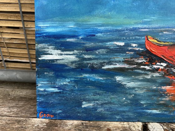 Red boad seascape