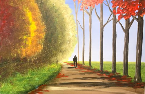 peaceful autumn walk by Aisha Haider