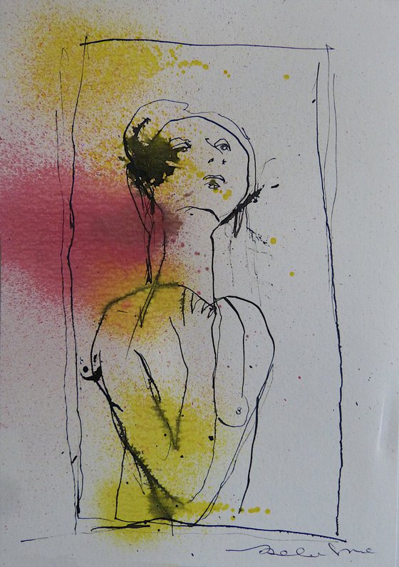 The nude by the window, 15x21 cm