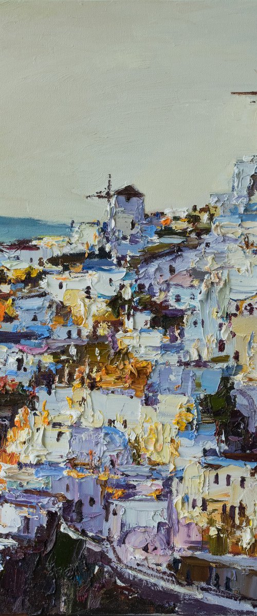 Santorini, Greece - Original landscape painting by Anastasiia Valiulina