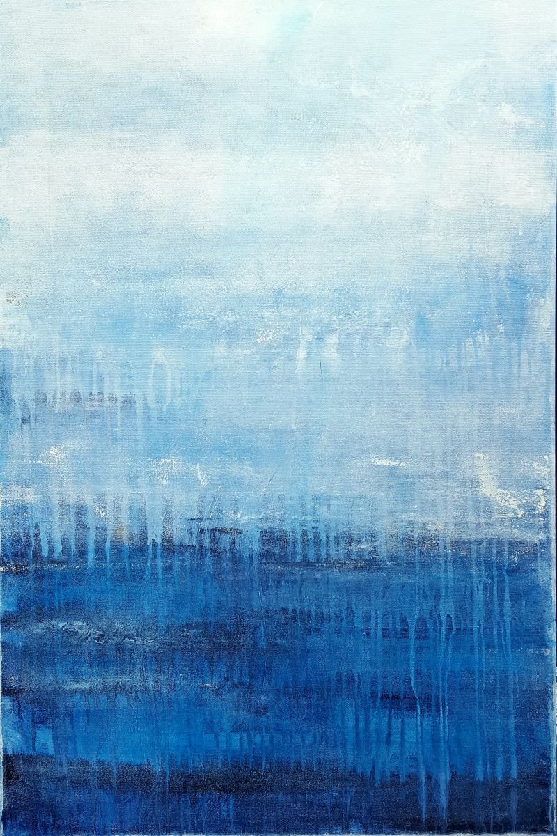 Fading Blues Acrylic painting by Laura Spring | Artfinder